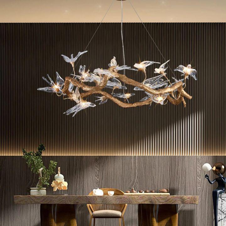 Swallow Branch Chandelier - Size: Dia 33.4â€³(85cm) x H 13.7â€³(35cm)Warm LightA 1 Candle Company