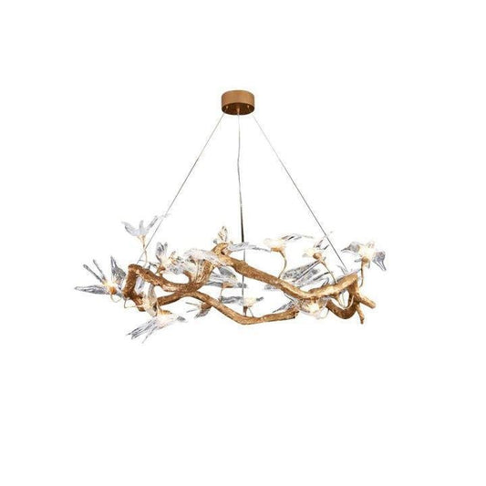 Swallow Branch Chandelier - Size: Dia 25.5â€³(65cm) x H 13.7â€³ (35cm)Warm LightA 1 Candle Company