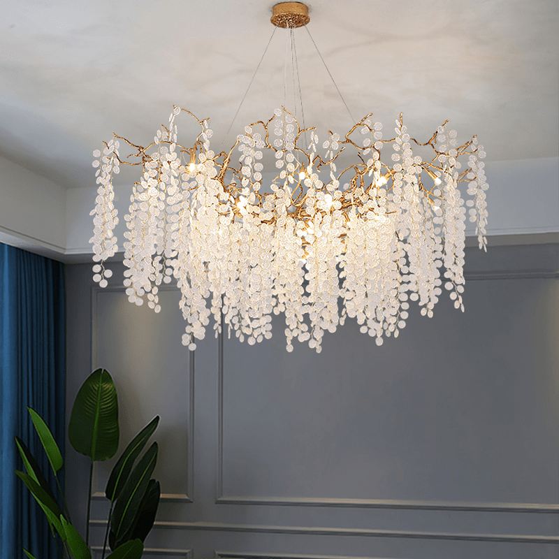 Thirza Branch Crystal Dining Room Chandelier - 39.37" LA 1 Candle Company