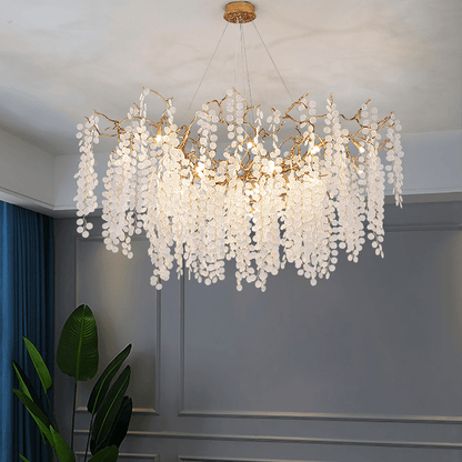 Thirza Branch Crystal Dining Room Chandelier - 39.37" LA 1 Candle Company