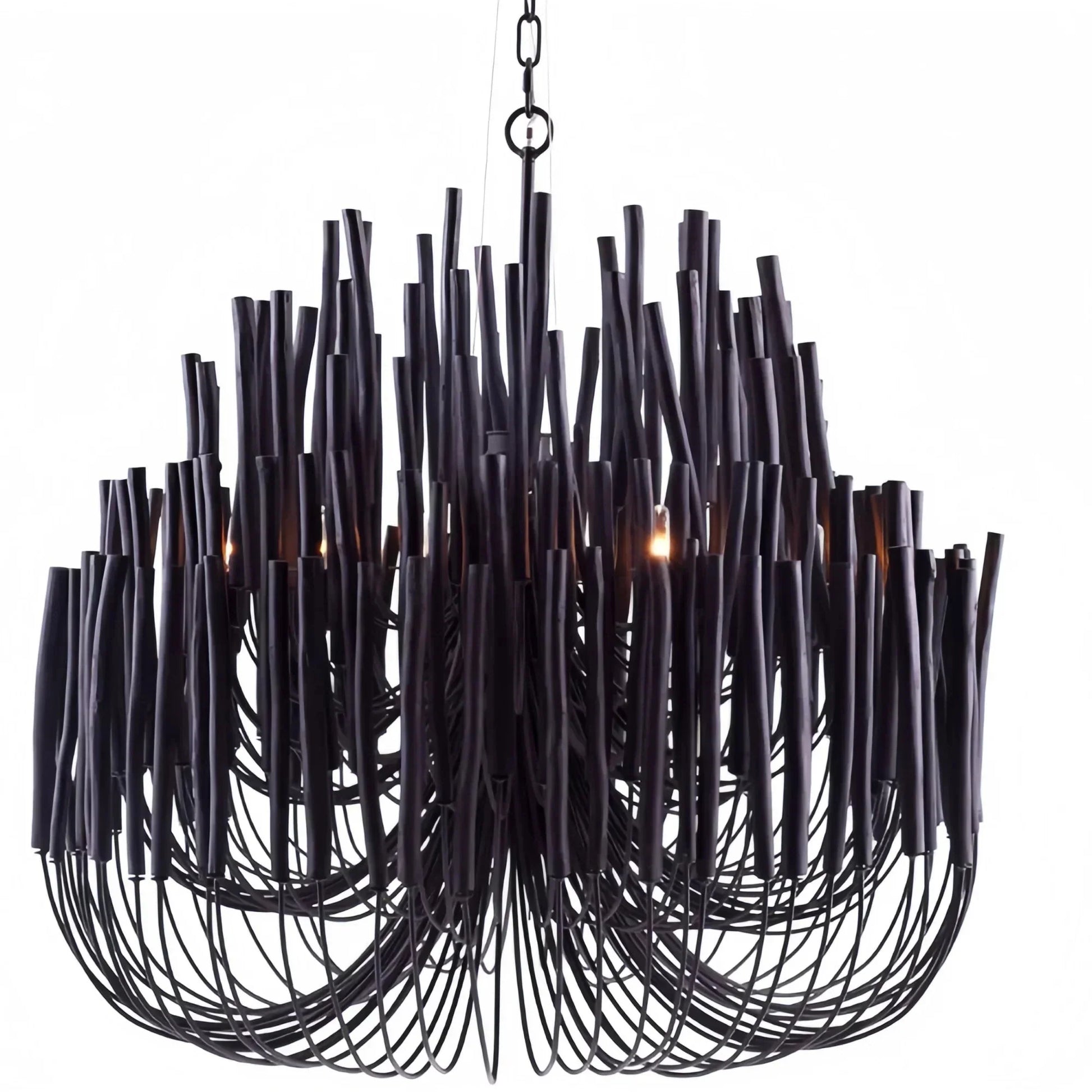 Tildalay Wide Chandelier 21" 36" - 36"BlackA 1 Candle Company