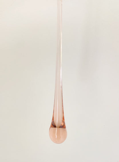 Vintage Murano Teardrops Chandelier 70s Pink prisms