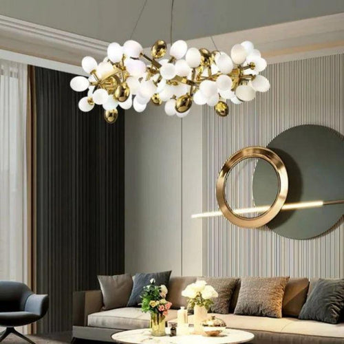 Zenora Modern Grape Round Chandelier - Medium: 39.4" DA 1 Candle Company