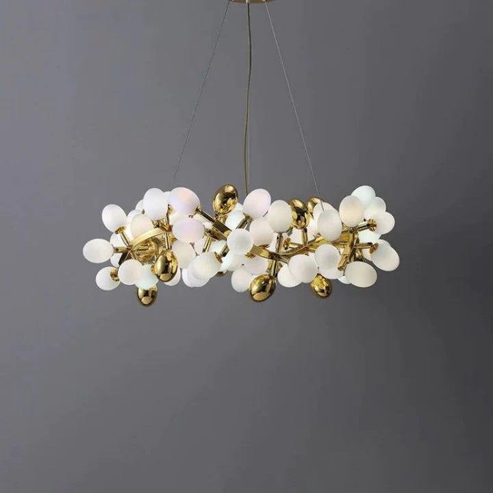 Zenora Modern Grape Round Chandelier - Small: 31.5" DA 1 Candle Company